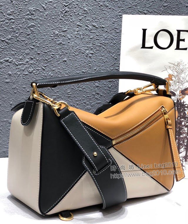 LOEWE經典爆款包包 羅意威中號Puzzle幾何拼接手提斜挎包 10171  tcl1142